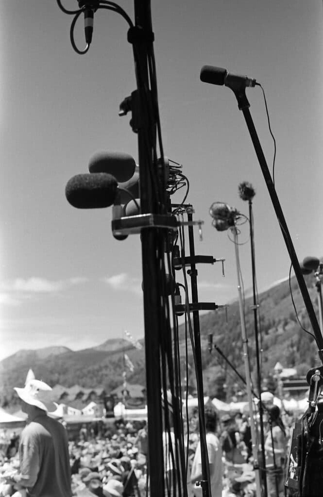 Taper section at the Telluride Bluegrass Festival, June 2007.